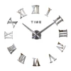 Preciser 3D DIY Large Clock Acrylic Mirror Effect Kitchen Wall Clock