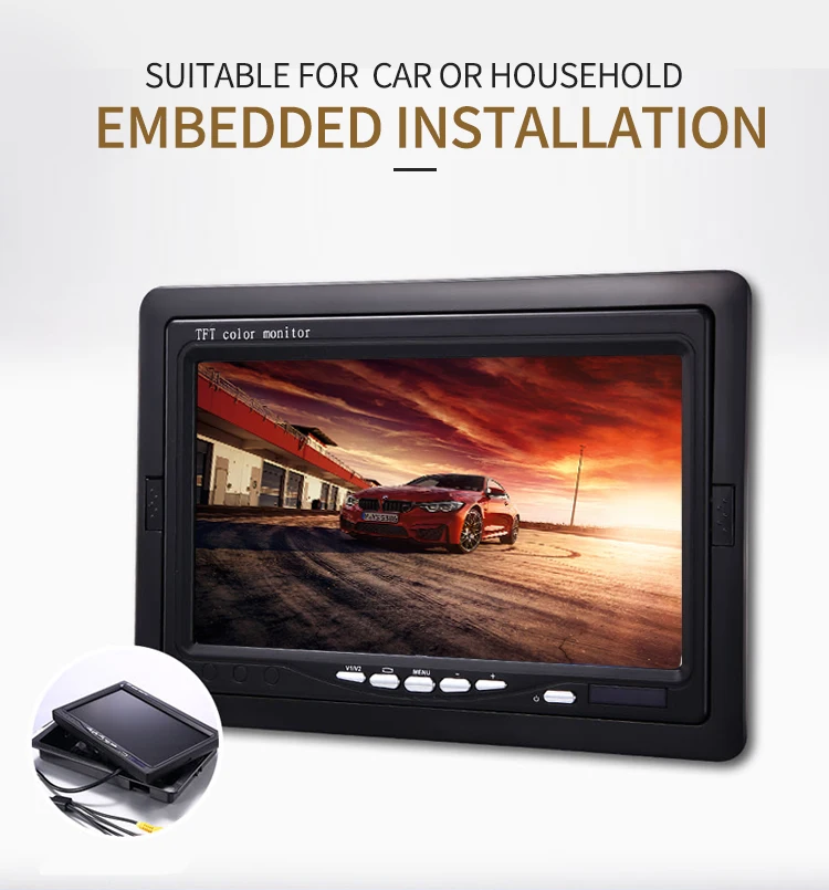 China Suppliers Car Back Seat Lcd Monitor Car Tv Monitor Dvd 7 Inch Car