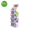 Five Tires Color Cardboard Paper Display Rack For Food Promotion Used In Supermarket