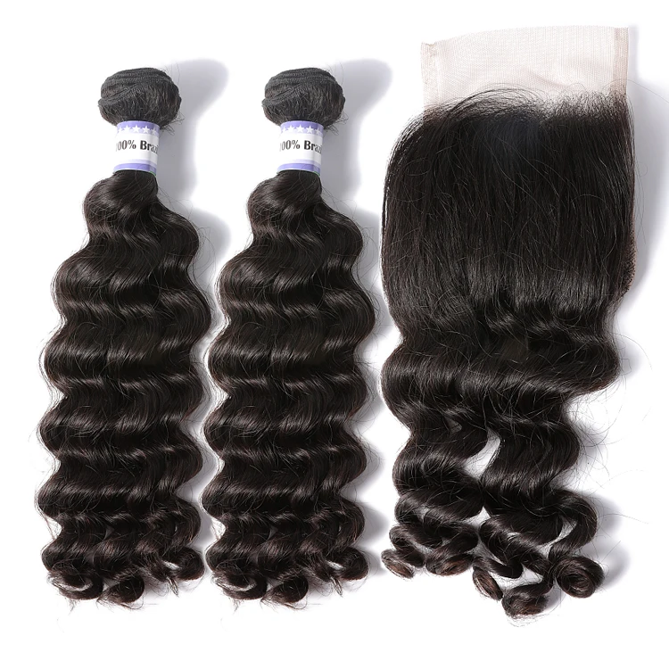 

Large Store Factory Direct Sell Loose Deep Wave Hair 100% Cambodian Virgin Hair Piece, Natural color #1b