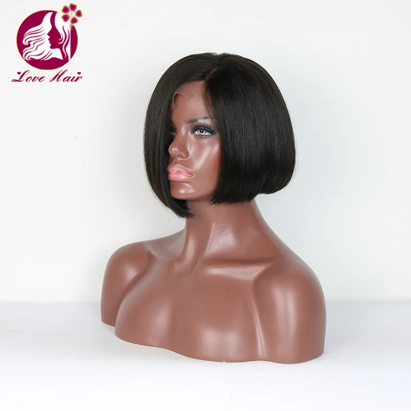 

Top Quality Peruvian Unprocessed short human hair wig 100%virgin human hair u part bob wigs For Black Women Silky Straight, N/a