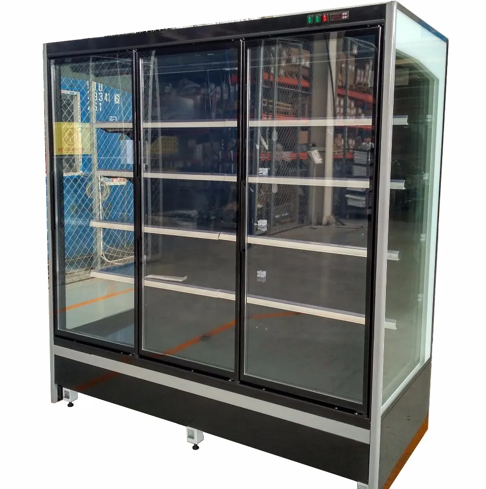 玻璃门锁多台立式展示柜超市冷柜冰箱饮料水果牛奶