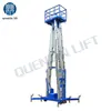 10m platform height aluminum man lift hydraulic double mast lift platform