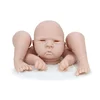 20 inch unpainted clearance soft silicone reborn baby doll kit with cloth body