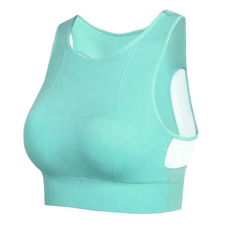 

Nylon Skinny Cross Back Breathable Yoga Sports Seamless Wear Bra, More than 70 colors available