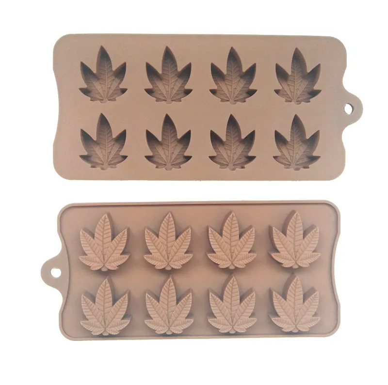 

Benhaida NEW Arrival 3D Maple Leaf Silicone Candy Chocolate Mold,Leaf Soap Ice Cube Mold, Brown or customized