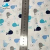 1 meter cartoon printing whale cotton flannel fabric for baby's pinafore,thermal underwear