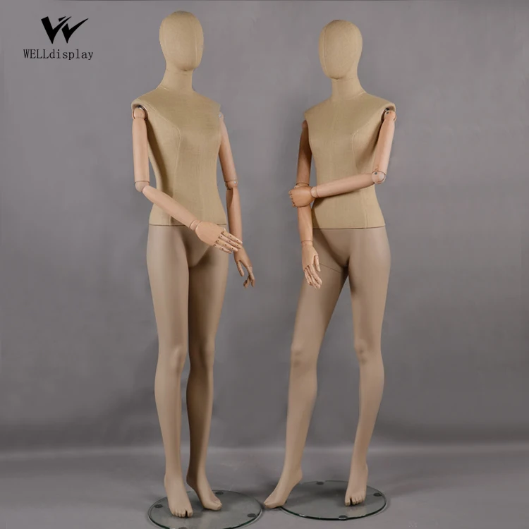 

mannequins female, Burlap fabric