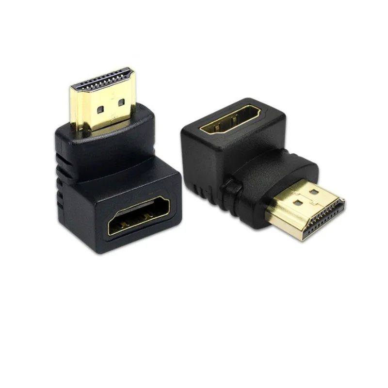 Right Angle gold plated 90 Degree HD MI Male to female Connector adapter for 1080P hd mi to hd mi Converter