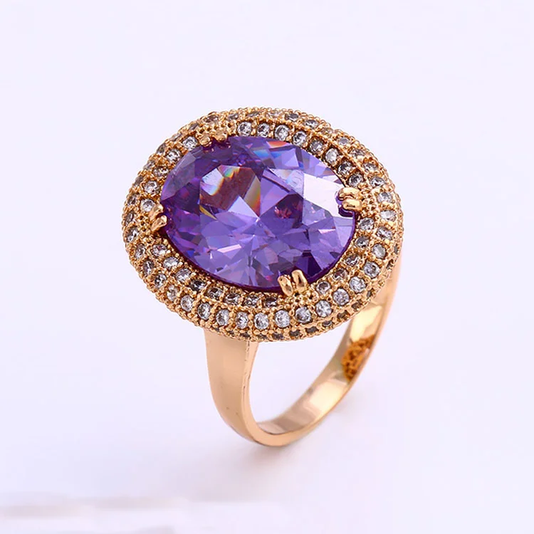 

C210023-12073 Xuping jewelry 18k gold color plated fashion luxury glass rings charm design gift party jewelry for girl women