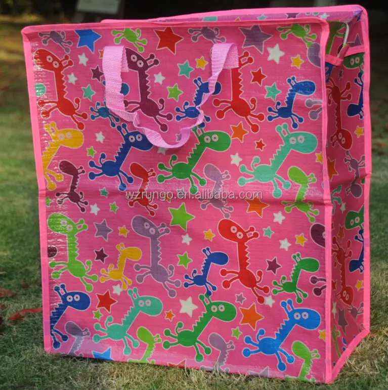 Wholesale Custom High Quality Full Printing Ghana Must Go Bags Pp Woven