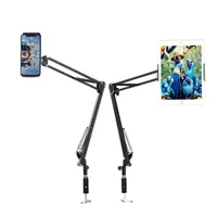 

ROCK Flexible Tablet Holder 2 Long Arms Clip Mount Universal Cell Phone Holder Mobile Phone Stand Tablet Lazy Bracket