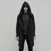 

OY-879 PUNK RAVE Winter overcoat Hooded Inelastic Woven Loose Big Cap overcoat men