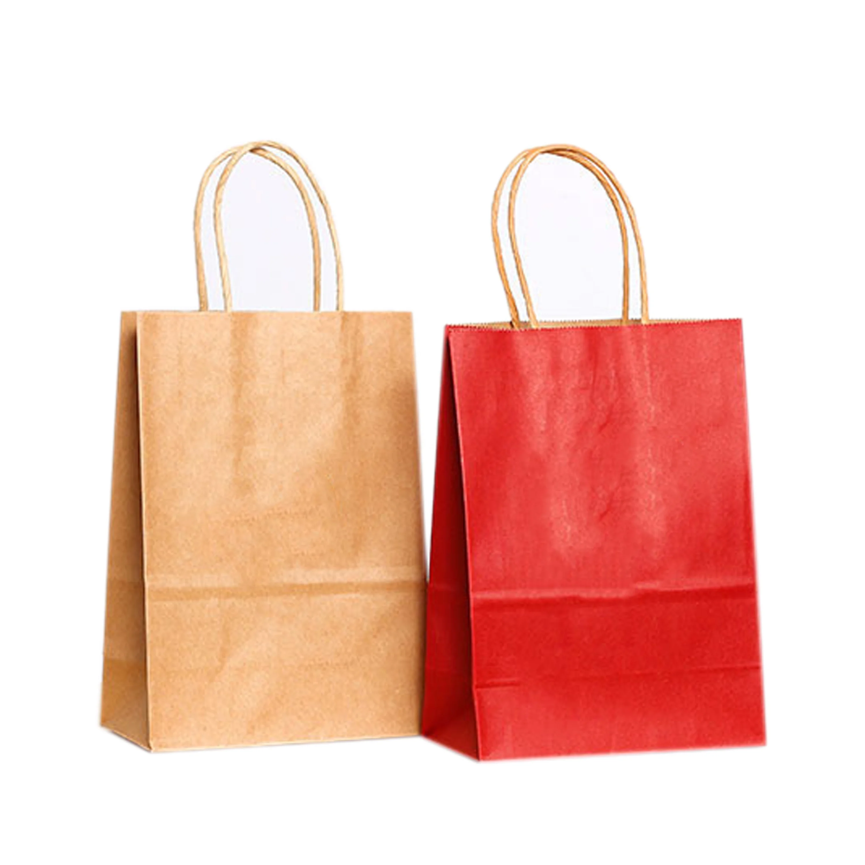 
Custom Printed Brown Kraft Paper Bag with Handle 