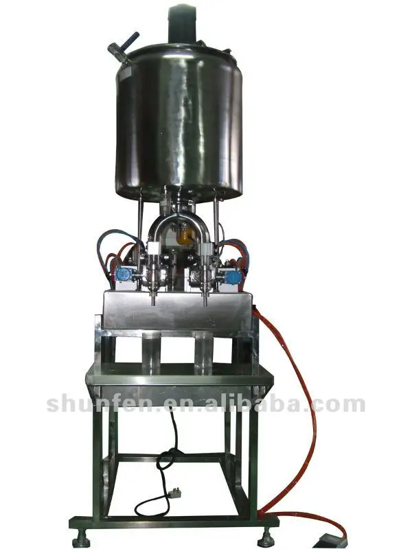 Heated Butter Filling Machine with Stirrer and Stand, full pneumatic