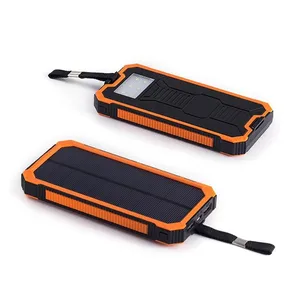 Waterproof 20000mAh Dual USB Li Polymer Solar Power Bank