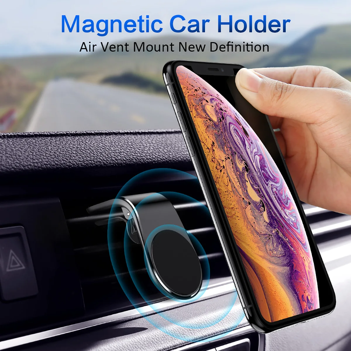 Universal L Type Mobile Air Vent Clip Stand Holder Car Phone
