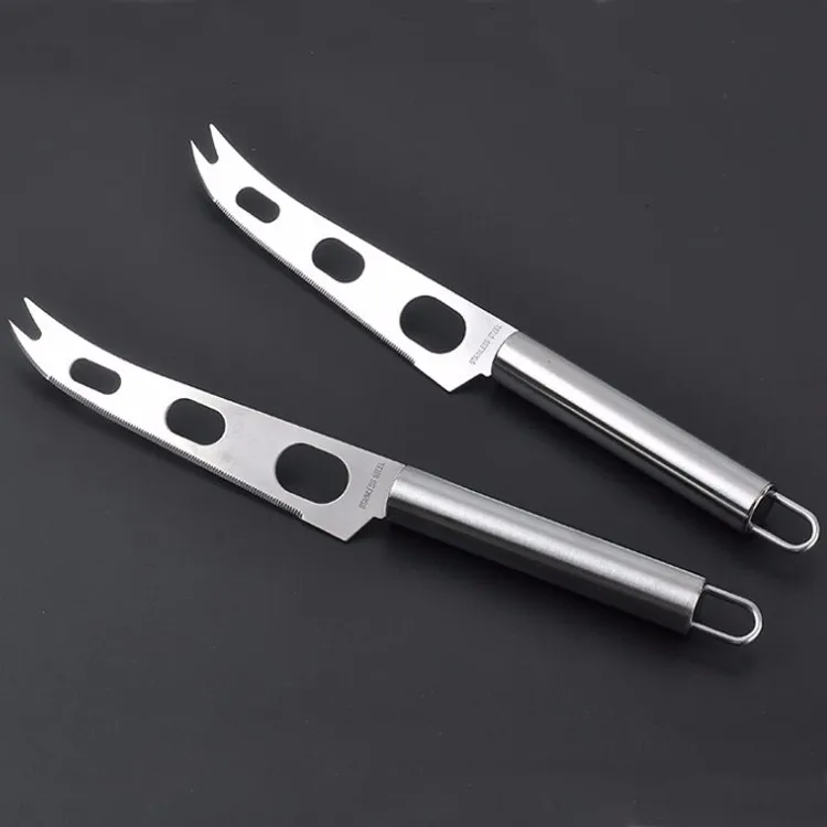 Multifunction Cheese Knife With Forked Tip Serrated Kitchen Cooking