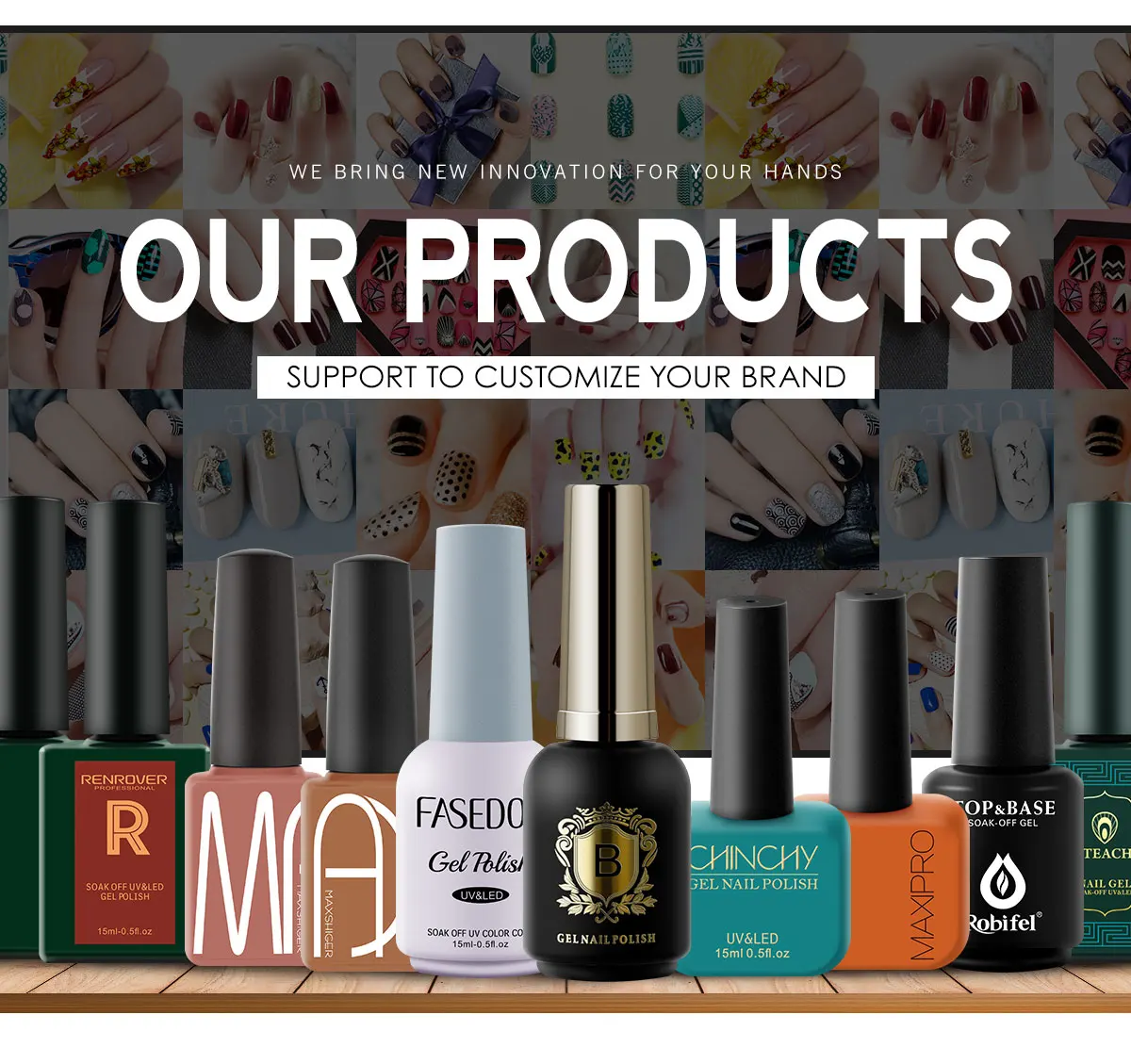 Oem Free Sample Chinese Beauty Products Gel Nails Kit Nail Gel Anti Scratch Glossy Uv Gel Nail