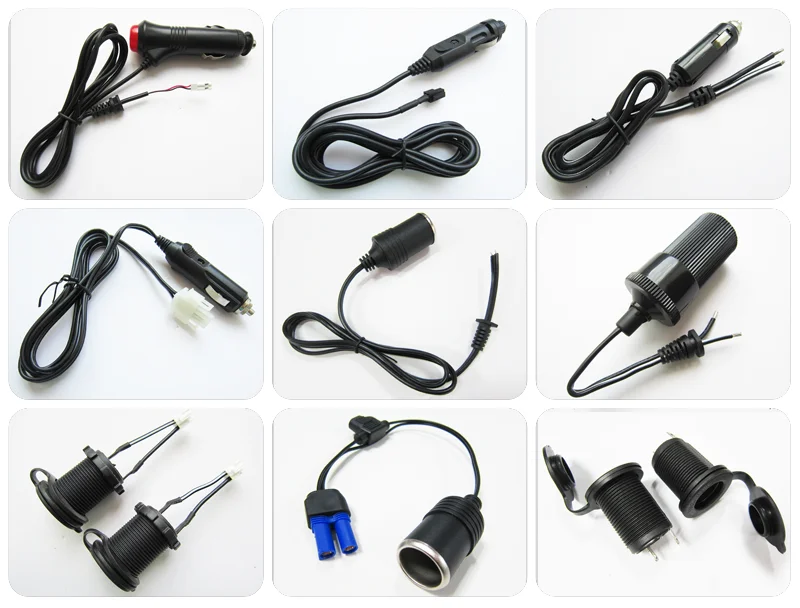 12-24V Car Cigarette Lighter Socket Plug To Open Cable