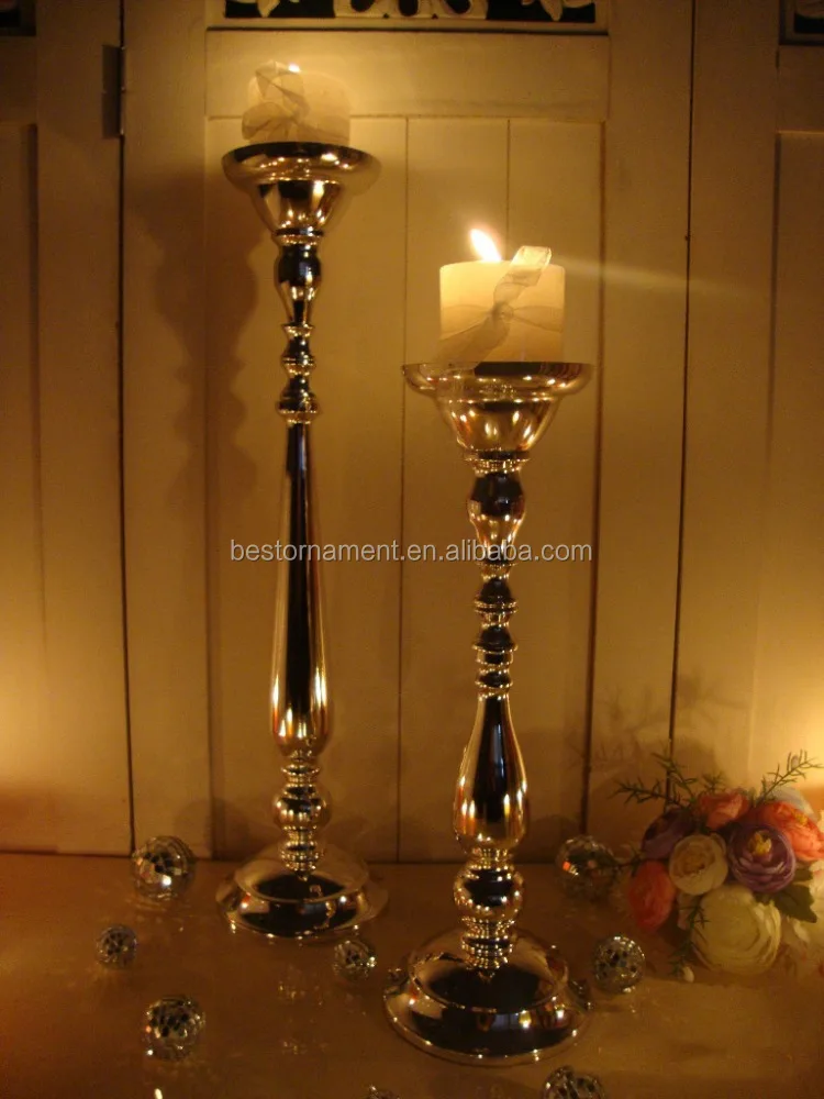 tall metal candle holders