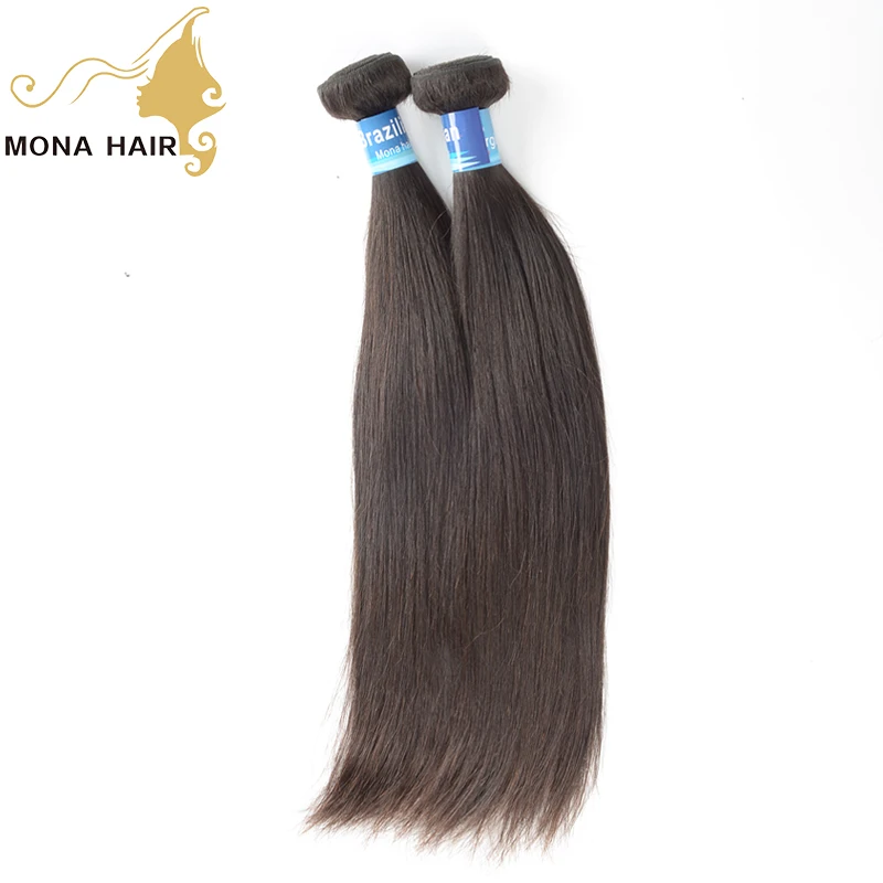 

Free tangle hair bundles Hottest Virgin brazilian straight hair, Nature black(100% unprocessed)