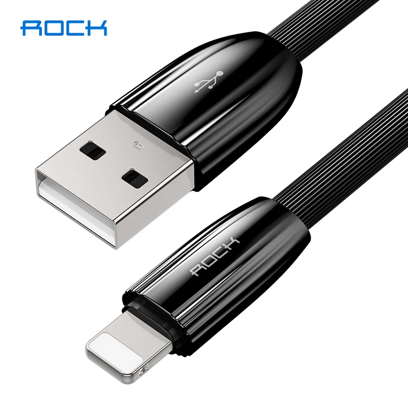 

ROCK 2.1A Ceramic ceram USB Data Cable wire line for lightning iPhone Apple 6 7 8 X Plus 1m 100cm