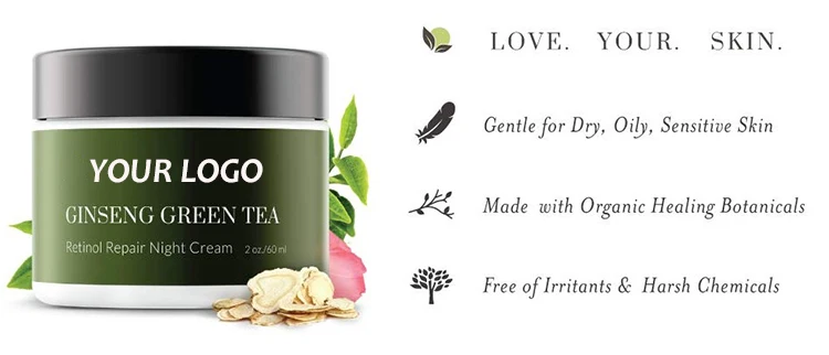 tree to tub ginseng green tea retinol repair night cream