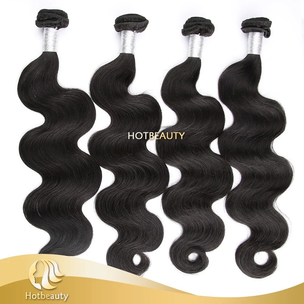 

Natural Black 1b# Body Wave unprocessed 100% human virgin peruvian hair