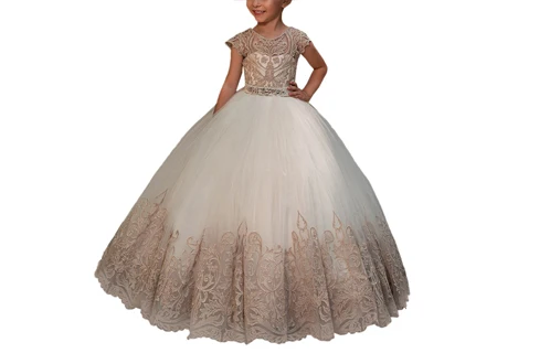  Stunning V-Back Luxury Pageant Tulle Ball Gowns for Girls 2-12  Year Old: Clothing, Shoes & Jewelry