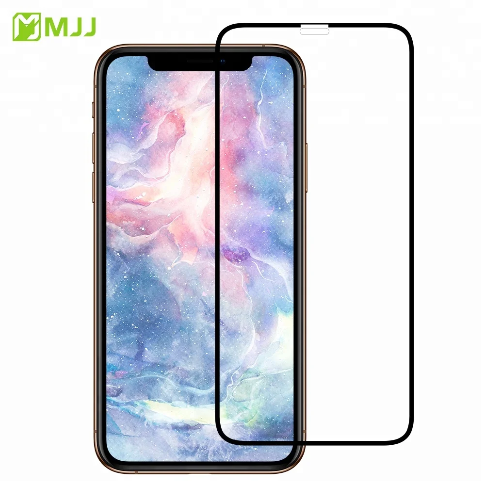 

anti fingerprint 6.1- 6.5 inch 9H hardness tempered glass screen protector for iphone X/XR/XS max with package, White