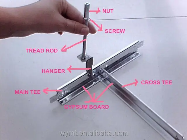Suspension Rod And Erfly Clip S Accessories Suspension Rod And Erfly Clip S Accessories Flat Serrated Head Self Drilling Main Channel Hanger Product On