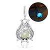 luminous bat charms 925 sterling silver dangle european charm bead
