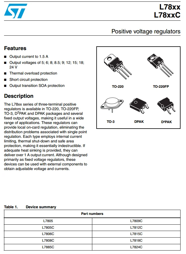 Transistor L7805cv L7805cv 7805 To220 5v Voltage Regulator Buy