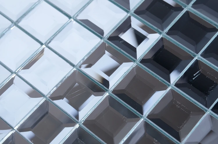 discount backsplash diamond silver foil mirror wavy glass mosaic tile designs