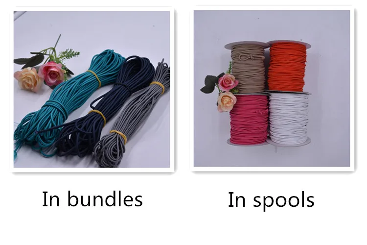 wholesale 1mm 2mm 3mm elastic cord in different colors
