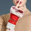 2018 new fashion sheepskin leather women half finger rex rabbit fur fingerless gloves mittens with wool cuff