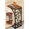 Living Room Vine Leaf design metal Sofa side end table Accent TV Tray coffee table
