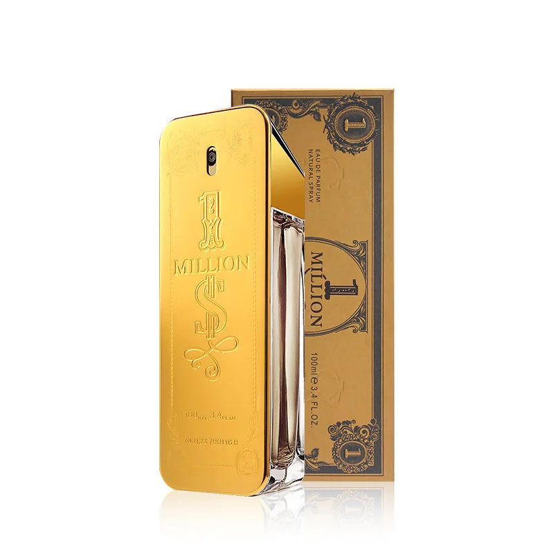 

100ml Men's New Old Million Luxury Rich Long Lasting Fragrance Tree Cologne Osmanthus Peach Golden Glass Bottle OEM / ODM
