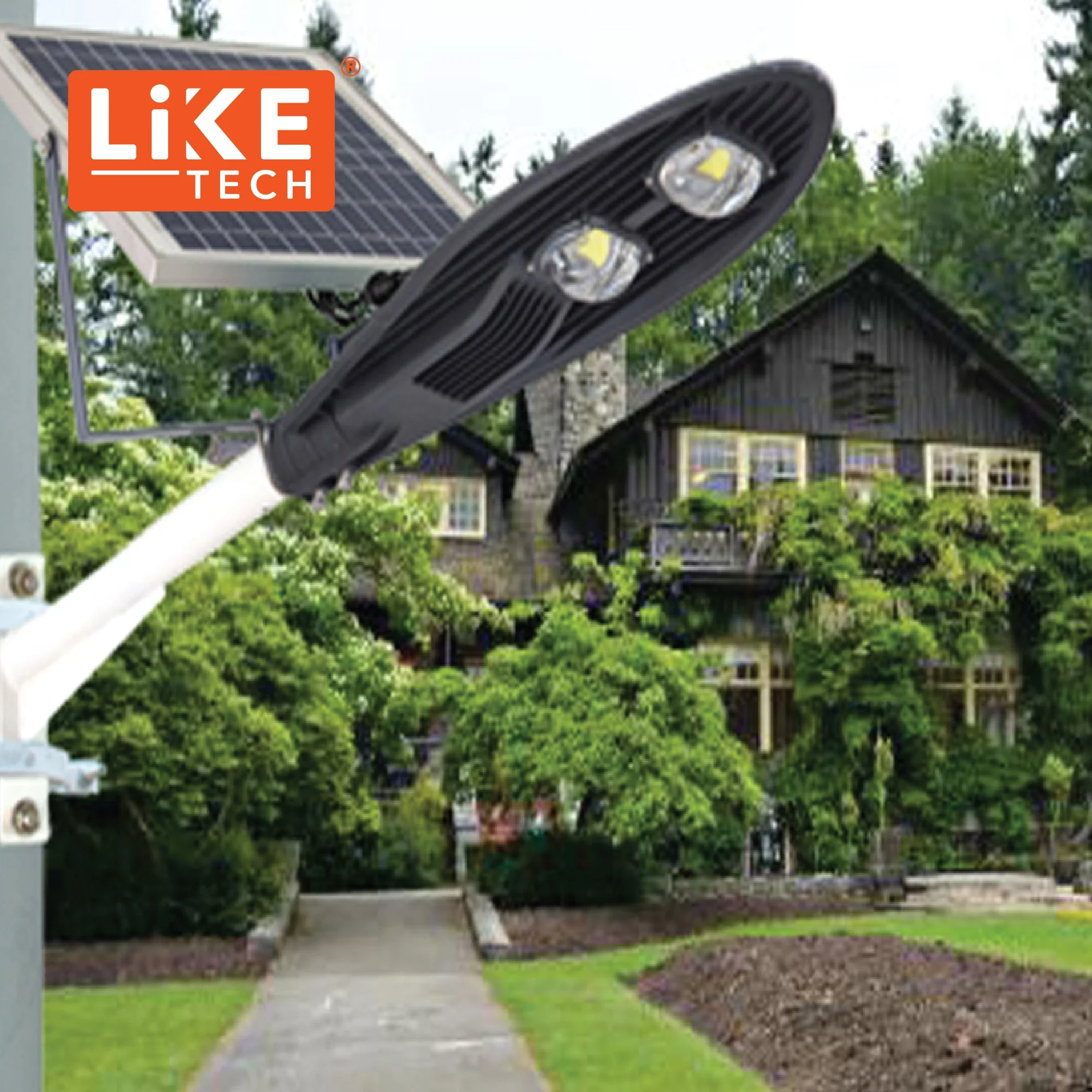 LikeTech 100W Solar Street Light HOT SALE PROMOTIONAL ITEMS market oriented solar lights for residential use villages farms