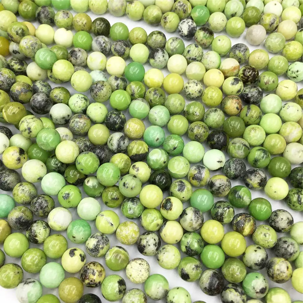 

Green Chrysoprase Round Gemstone Loose Beads Size 4mm 6mm 8mm 10mm 12mm, As picture