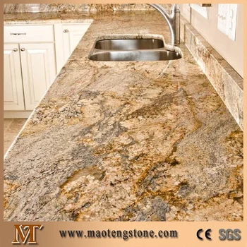 Kitchen Top With Stainless Steel Sink Golden Natural Stone Granite Precut Countertops Buy Granite Precut Countertops Restaurant Counter Top Granite