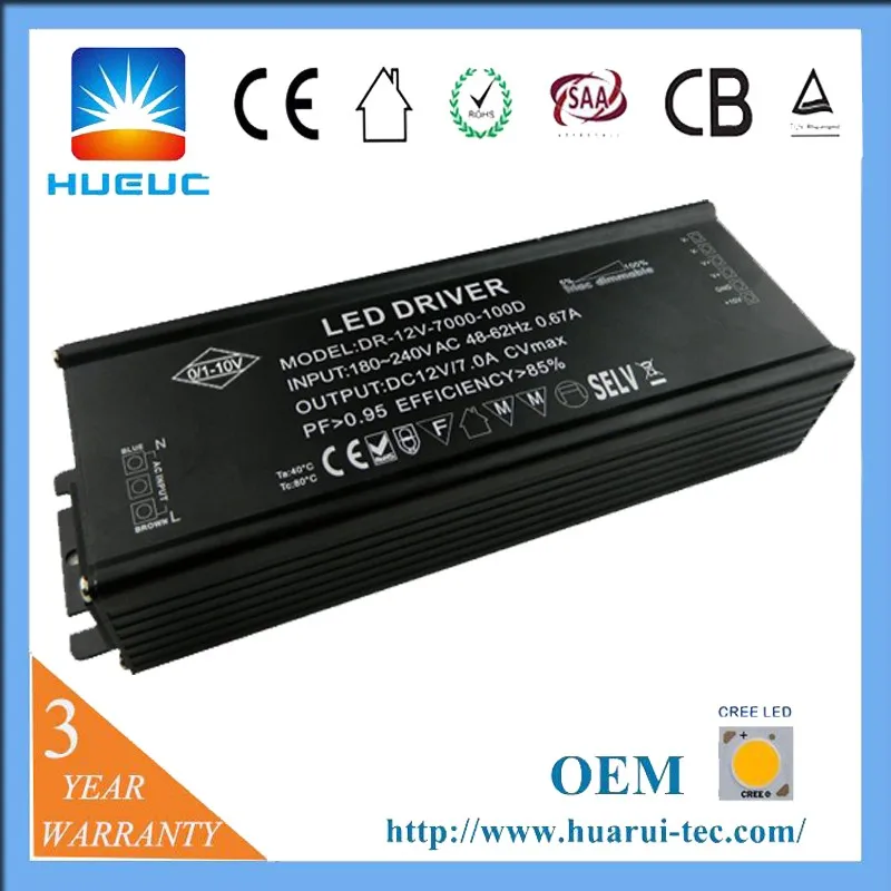 12vdc 75 w watt dc cv 12 v volt dimmable constant voltage dimming LED DALI driver 12v 75w