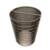 Normal internal axial V-wire 316L 316 wedge wire cylinder filter basket with 0.6mm slot