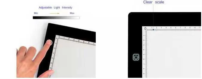 
Hot selling competitive price brightness portable A4 drawing board led Light Pad scale led tracing board for students 