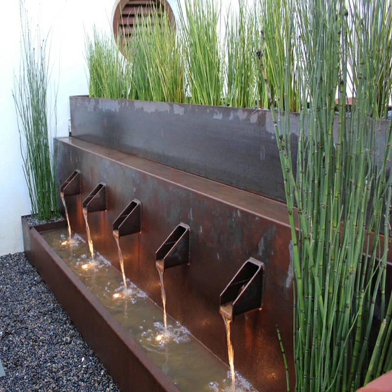 Corten Steel Large Garden Metal Water Feature