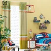 OEM service patchwork style automatic / manual curtain shading fabric curtain for boys room