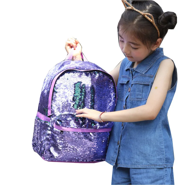 

girls teenagers custom Reversible Sequin fancy school Backpacks bags