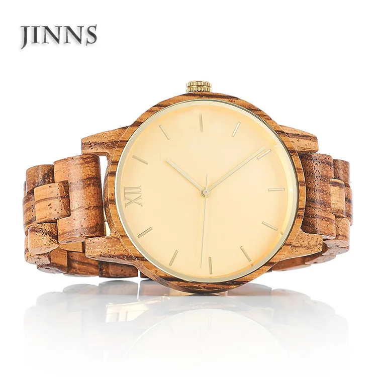 

2021 Diy wooden craft custom luxury movt quartz jinshi wooden watches, Natural wood color