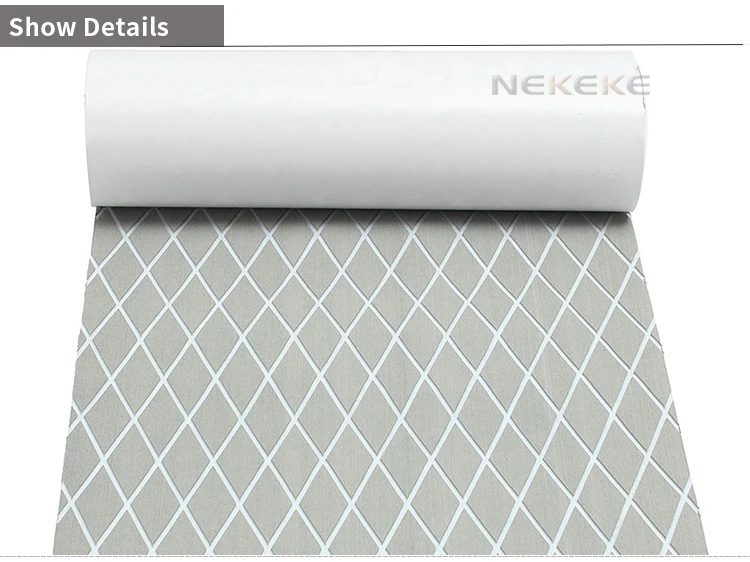 6mm Gray Rhombus Boat EVA Foam Flooring Teak Deck Pad Sheet